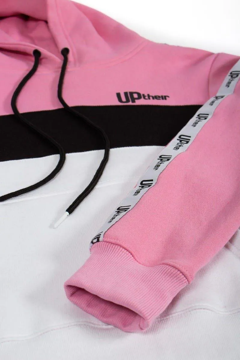 Uptheir Womens Ruby Hoody - Pink Black