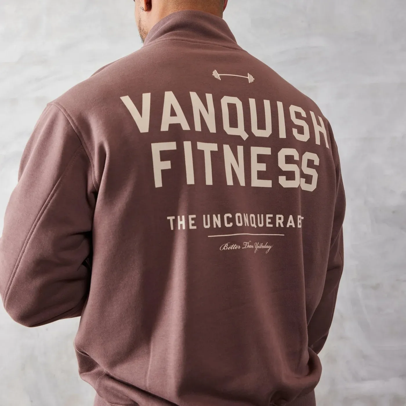 VANQUISH FITNESS  |Street Style Long Sleeves Plain Cotton Logo Skater Style