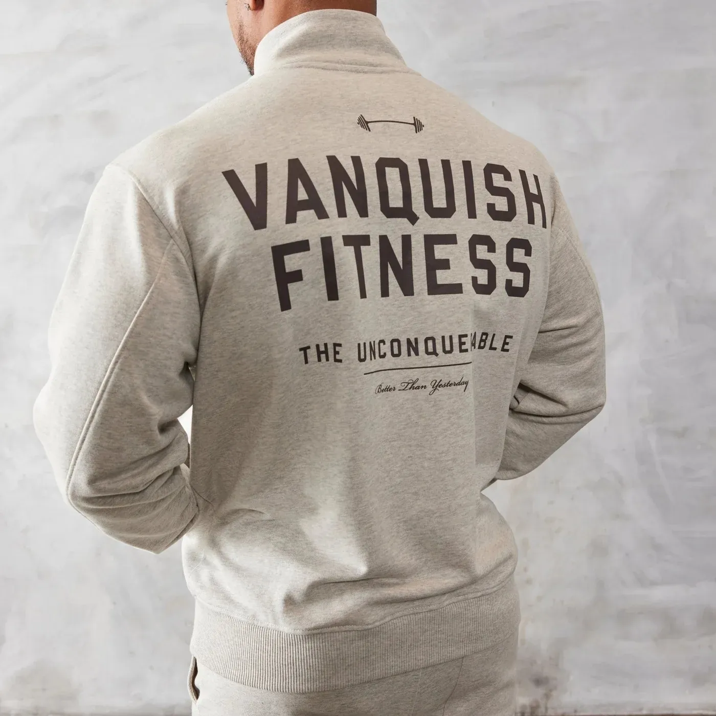 VANQUISH FITNESS  |Street Style Long Sleeves Plain Cotton Logo Skater Style