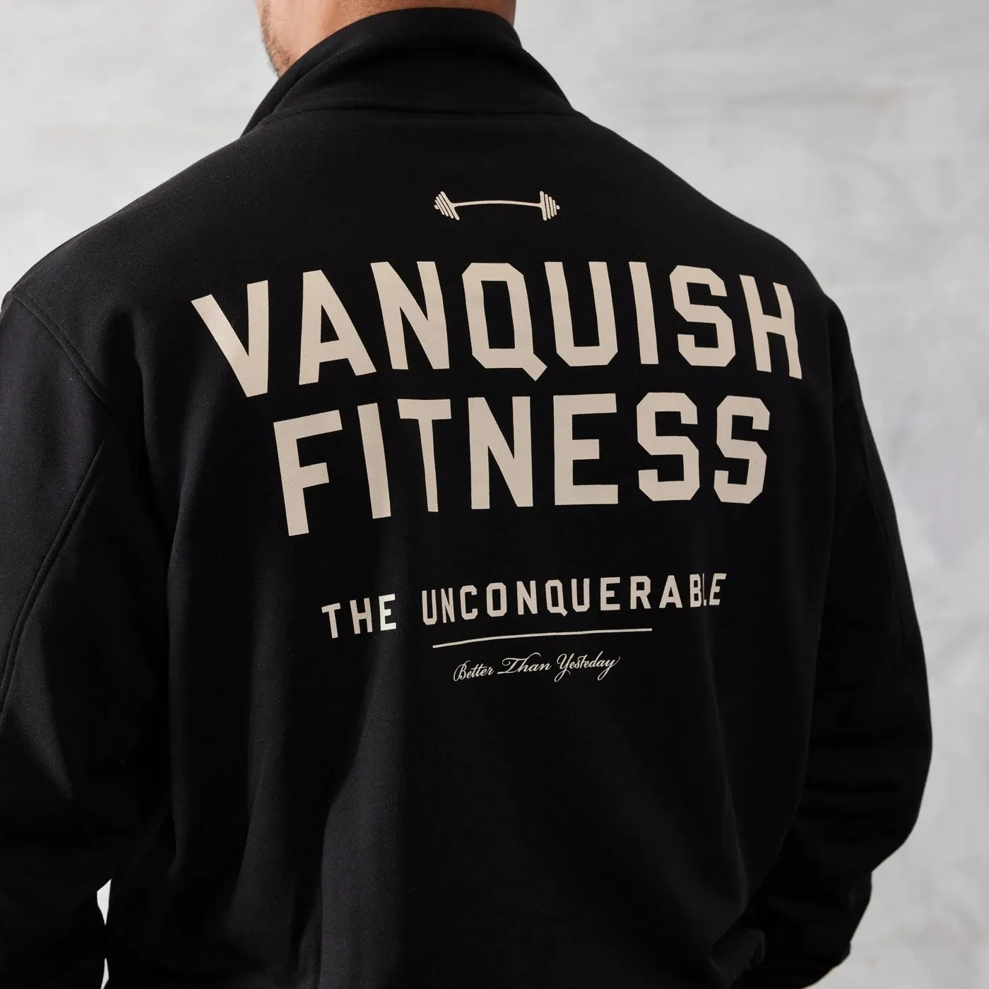 VANQUISH FITNESS  |Street Style Long Sleeves Plain Cotton Logo Skater Style