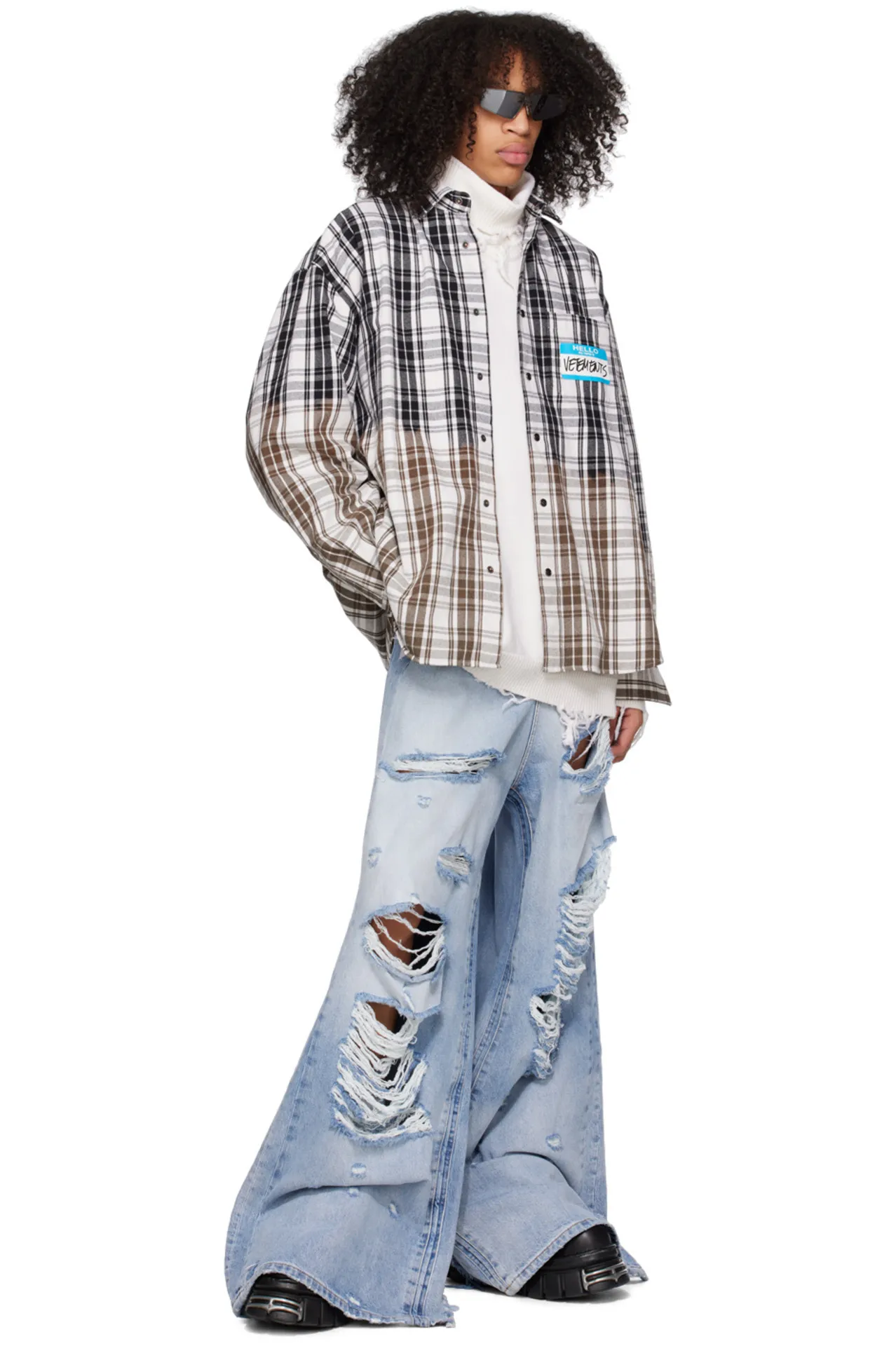 VETEMENTS  |Other Plaid Patterns Street Style Long Sleeves Cotton Logo