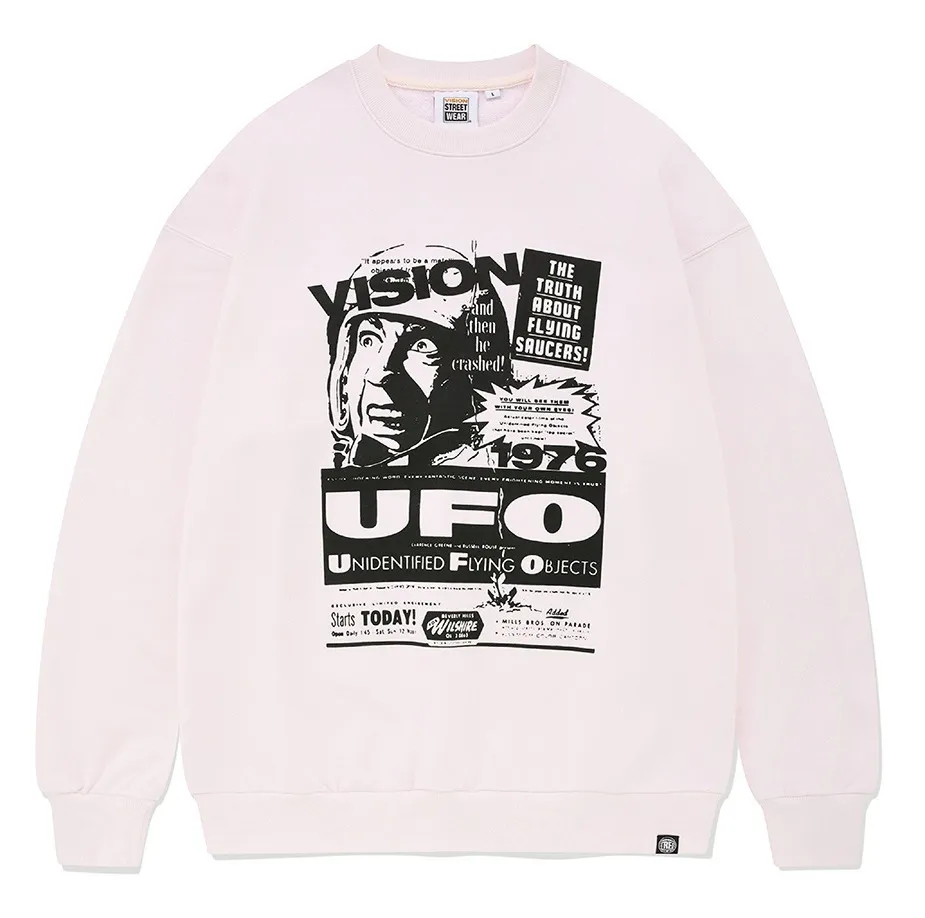 Vision Street Wear  |Unisex Street Style Long Sleeves Logo Sweatshirts