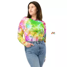 Vivid Tie-dye Long Sleeve Crop Top