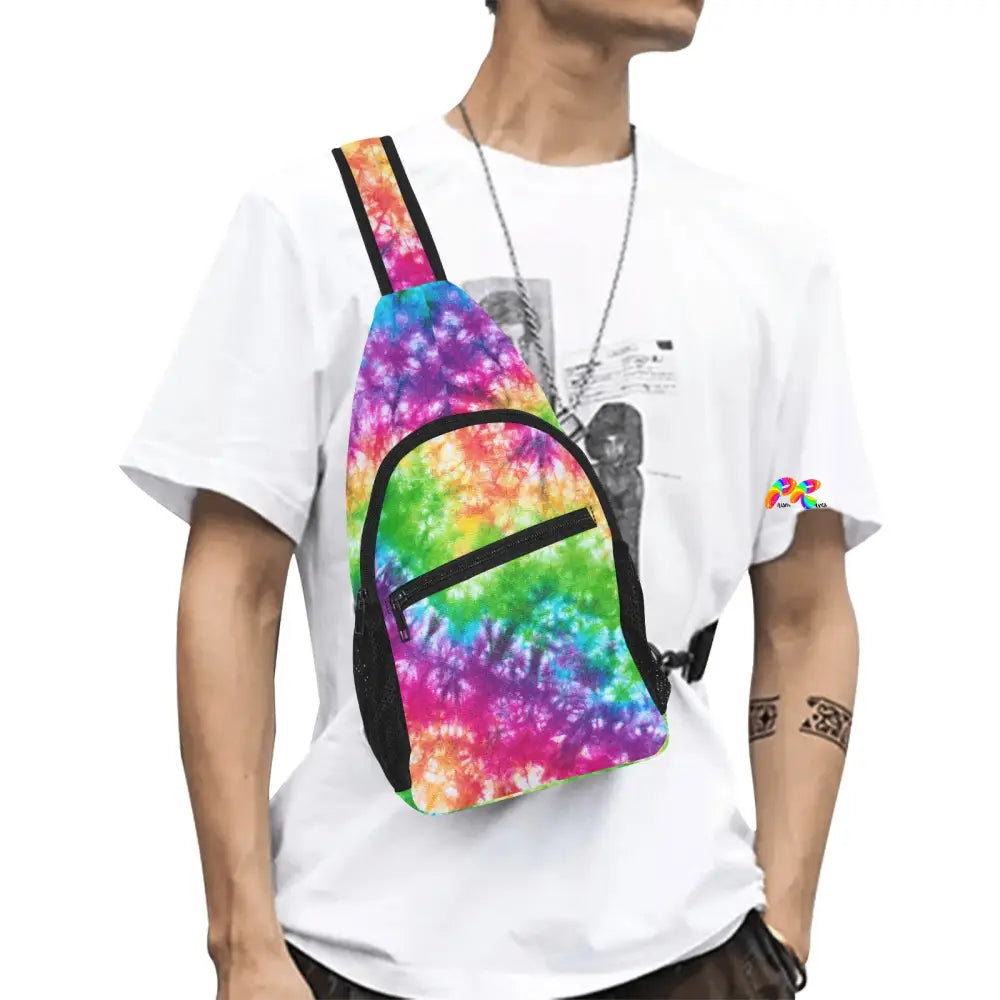 Vivid Tie-Dye Rave Chest Bag