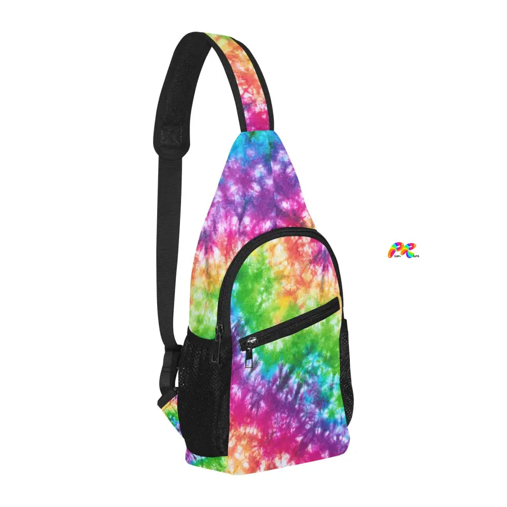 Vivid Tie-Dye Rave Chest Bag