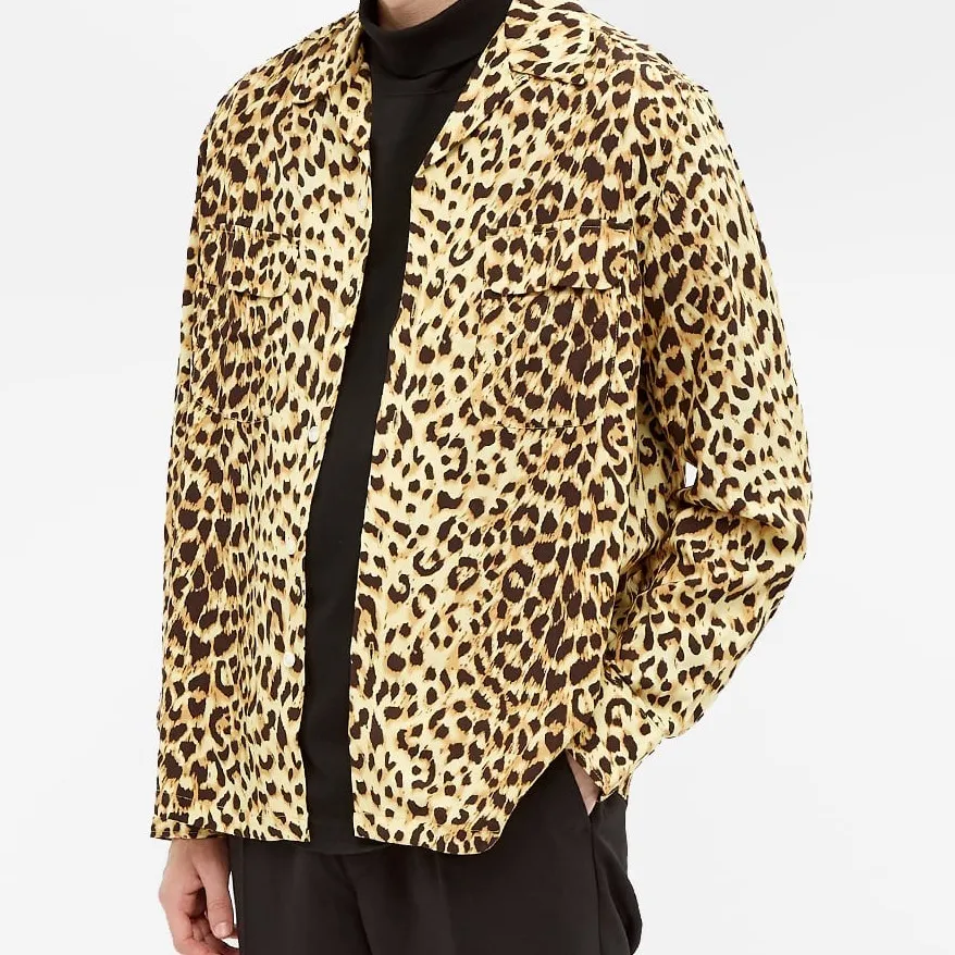 WACKO MARIA  |Leopard Patterns Unisex Street Style Long Sleeves Shirts