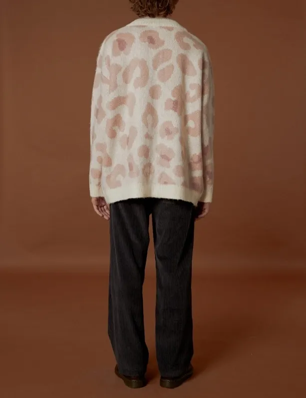 Wai Kei  |Leopard Patterns Street Style Long Sleeves Logo Cardigans