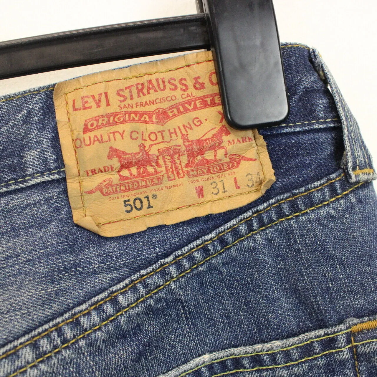 Womens LEVIS 501 Jeans Mid Blue | W31 L34