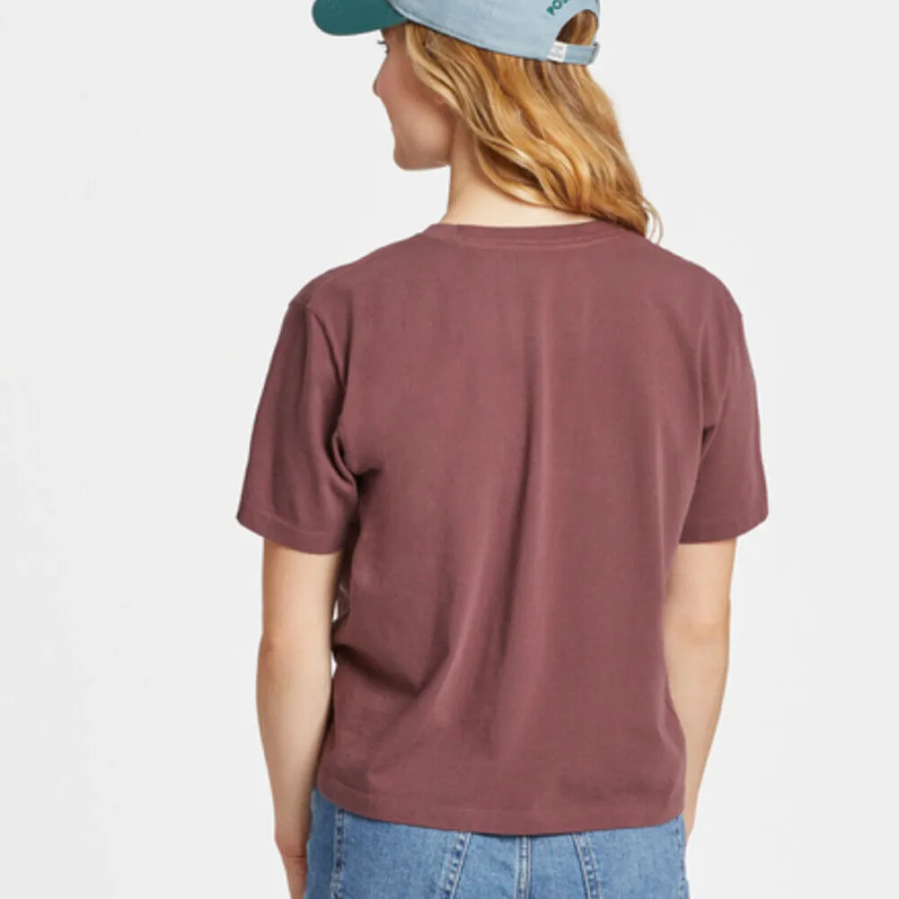 Women's LIG Multi-Stack Boxy Crusher Tee - Mahogany Brown - 77675