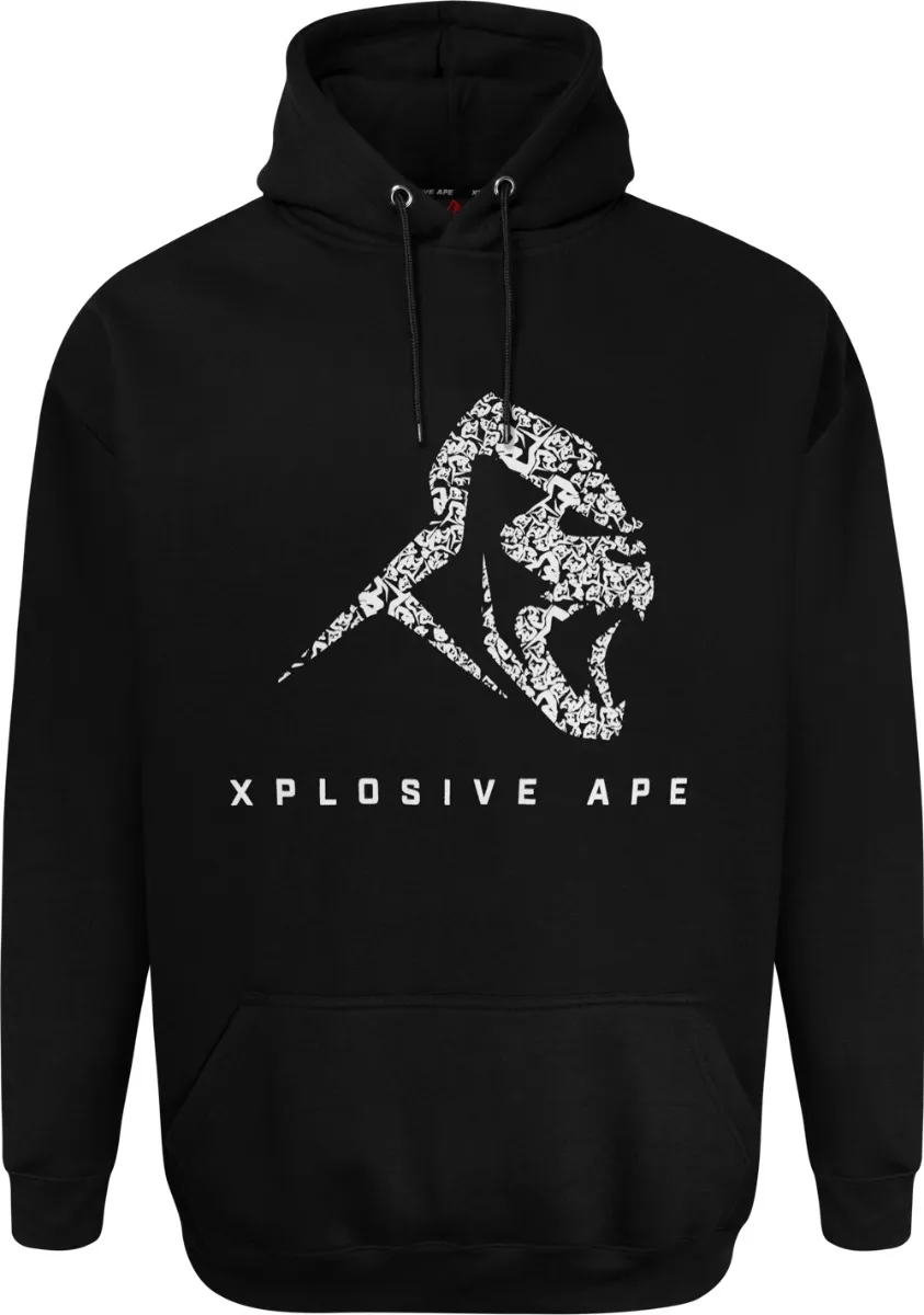 Xplosive Ape Sabotage Print Hoody - Black