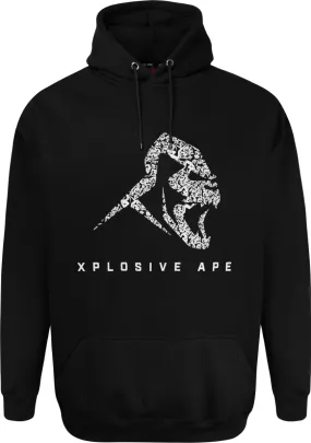 Xplosive Ape Sabotage Print Hoody - Black