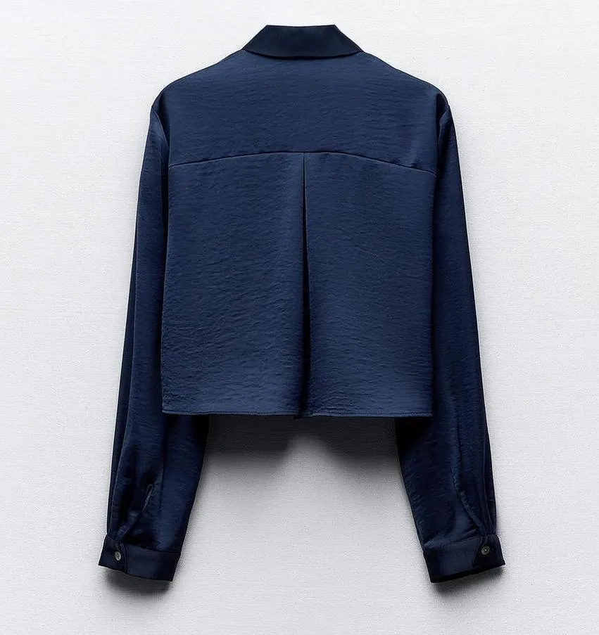 ZARA  |Casual Style Long Sleeves Plain Office Style Elegant Style